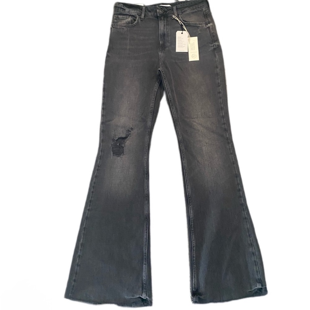 Black flare jeans